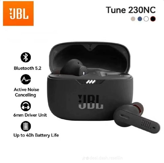 JBL Tune 230 NC Beam, Écouteurs sans fil avec Réduction de Bruit, Bluetooth 5.3, autonomie jusqu'à 48 h, charge rapide, son JBL Pure Bass