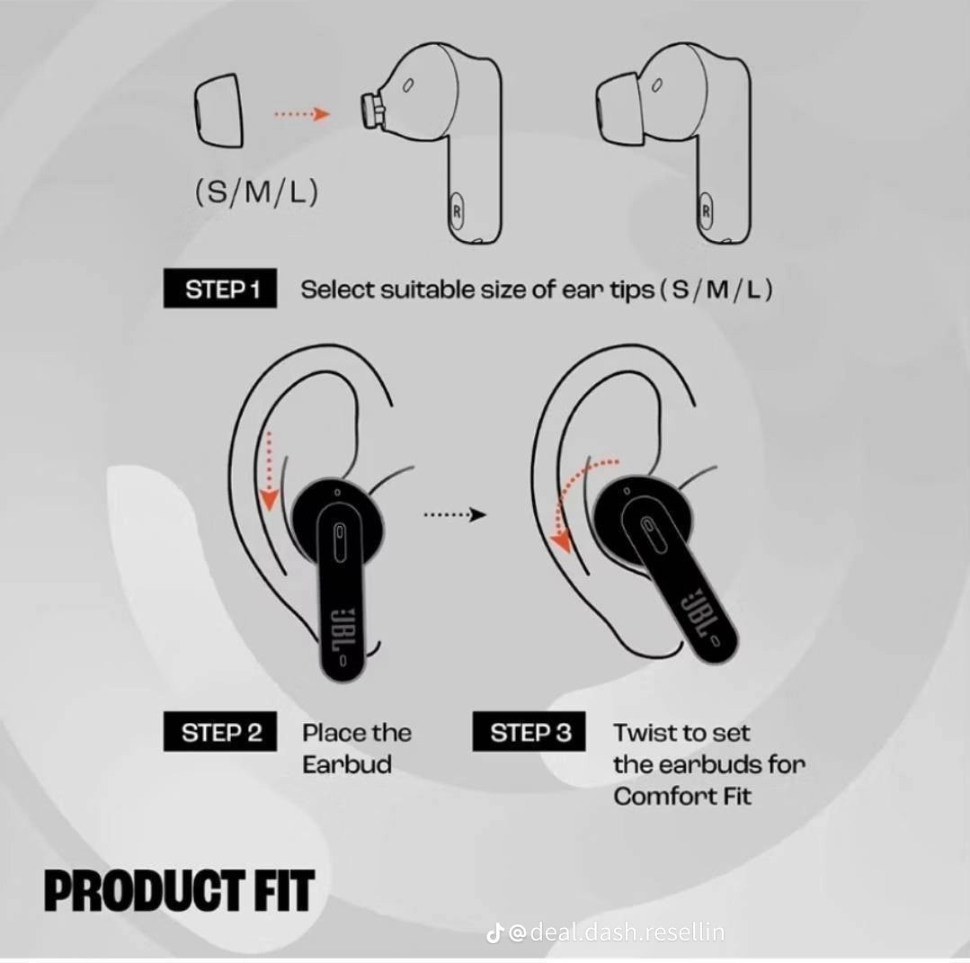 JBL Tune 230 NC Beam, Écouteurs sans fil avec Réduction de Bruit, Bluetooth 5.3, autonomie jusqu'à 48 h, charge rapide, son JBL Pure Bass