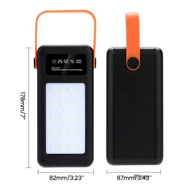 Power Bank 120000mAh – Ultra Puissant avec Éclairage LED